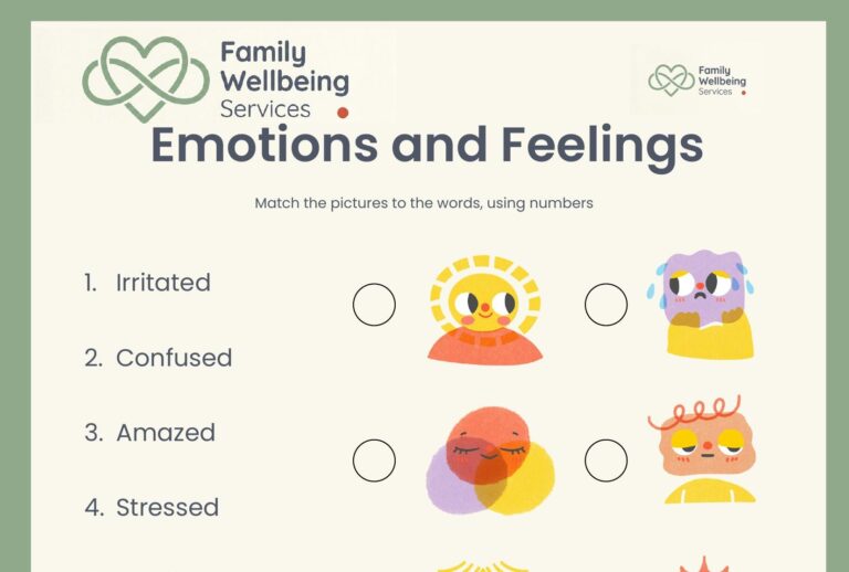 Emotions & Feelings Matching Worksheet